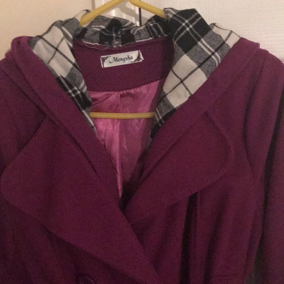 Purple Pea Coat - Picture 2 of 3